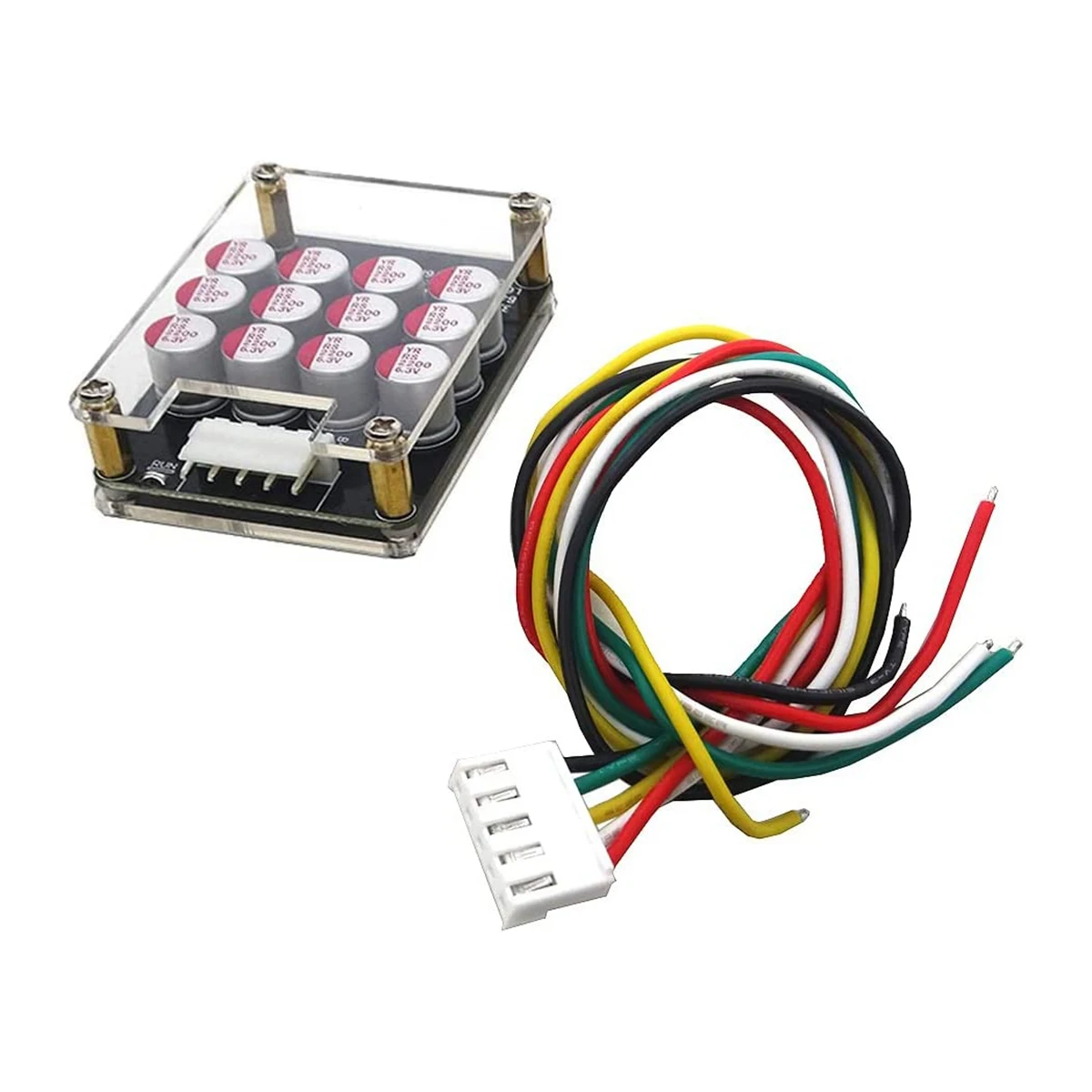 4S 5A Cluster Equalizer Active BMS Board Lithium Battery Lifepo4 Battery Equalizer Capacitor (with Case+Terminal Wire)