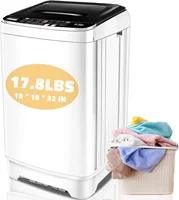 Portable Washing Machine 17.8Lbs Portable Washer Machine 2.4Cu.ft Compact Laundry Washer and Dryer Combo with Drain Pump 1