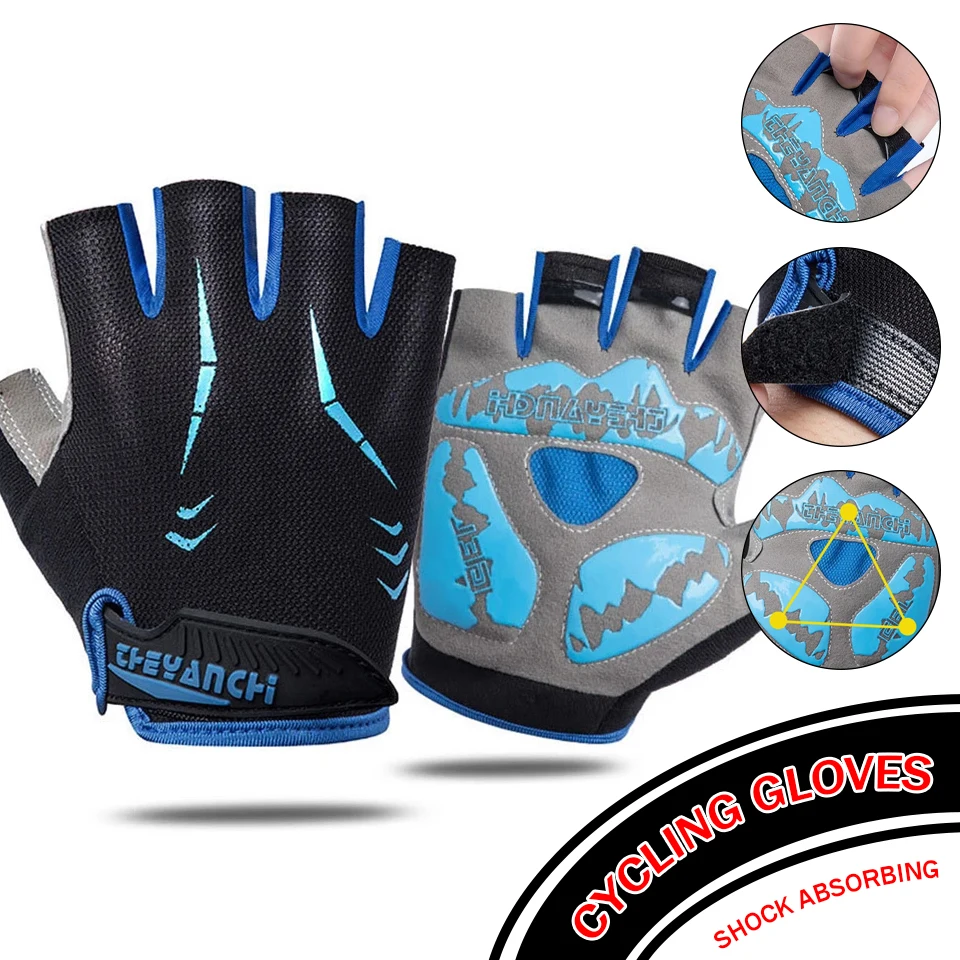 Sweat-absorbent Anti-slip Sporting Gloves Shock Absorbing Cycling Gloves Weightlifting Fitness Weight Lifting