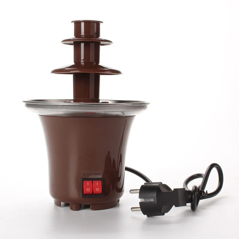 WONDERFUL Wholesale Hot Sale 4 Layers Household Electric Mini Chocolate Waterfall Fondue Fountain Chocolate Fountain Machine