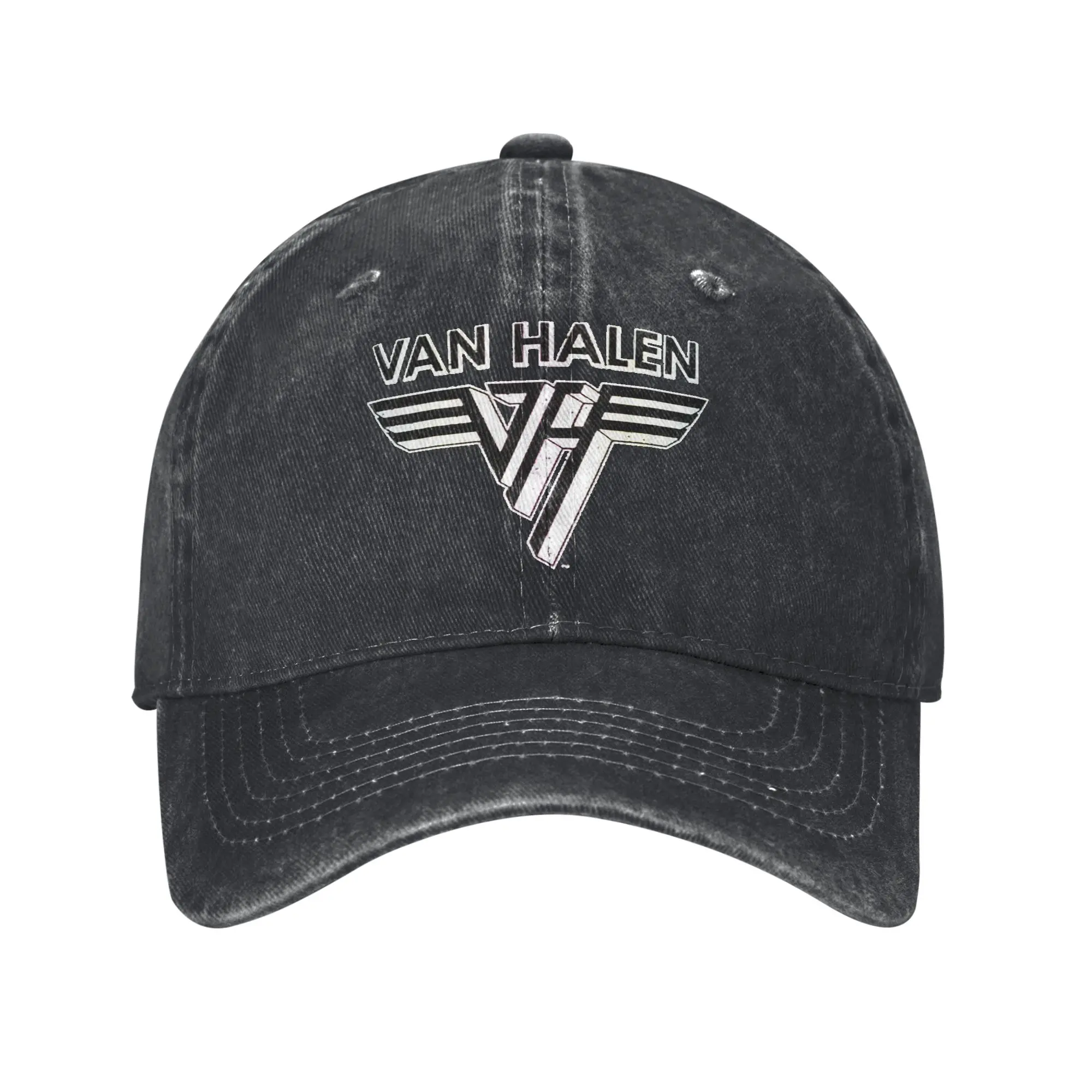 Van Halen 5150 Logo Denim-Stoffkappe, lässige Baseballkappen, verstellbare Mütze, Sommer-Unisex-Baseballmützen