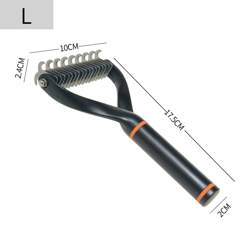 Фото Pet Hair Remover Stainless Steel Dog Brush for Small Medium Dogs Golden Retriever Border collie Pets Grooming Comb Accessories №3