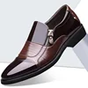 2025Men's Leather Shoes Sharp Pointed Outdoor Anti Slip Flat Fashion Business Zipper Footwear Casual Comfort Male Shoes