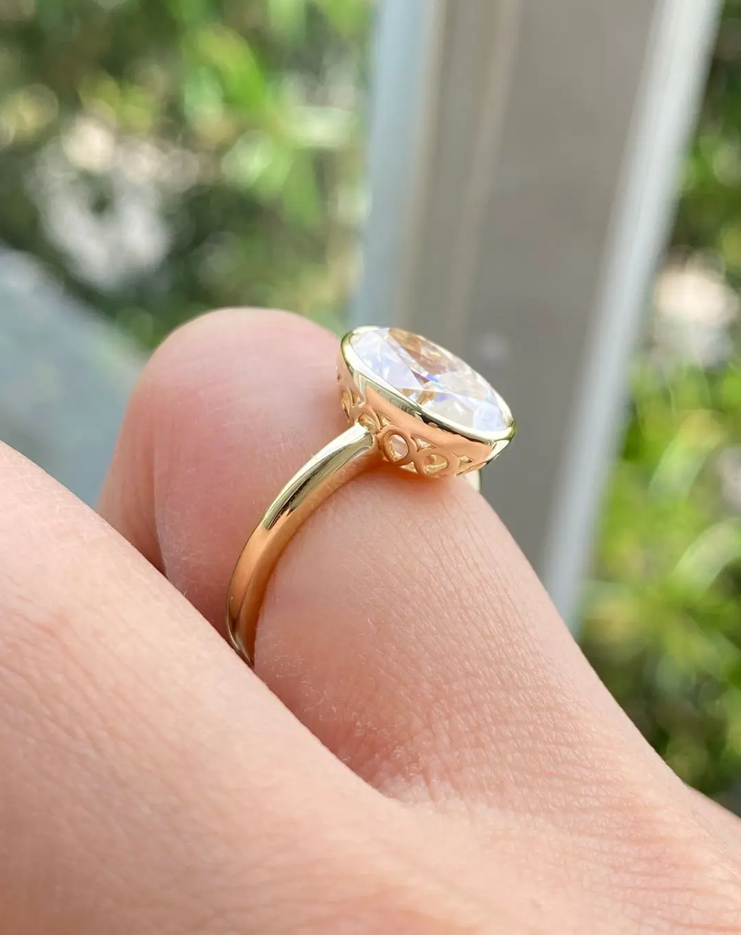 14k White Gold - Pink Diamond Halo Engagement Ring Setting - Simone & Son |  Huntington Beach, CA | 714-964-4012