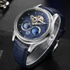 SEAKOSS Double Globe Automatic Rotating Men Mechanical Watches Earth Flywheel Device Men's Military Wristwatches 1963 Clock 4