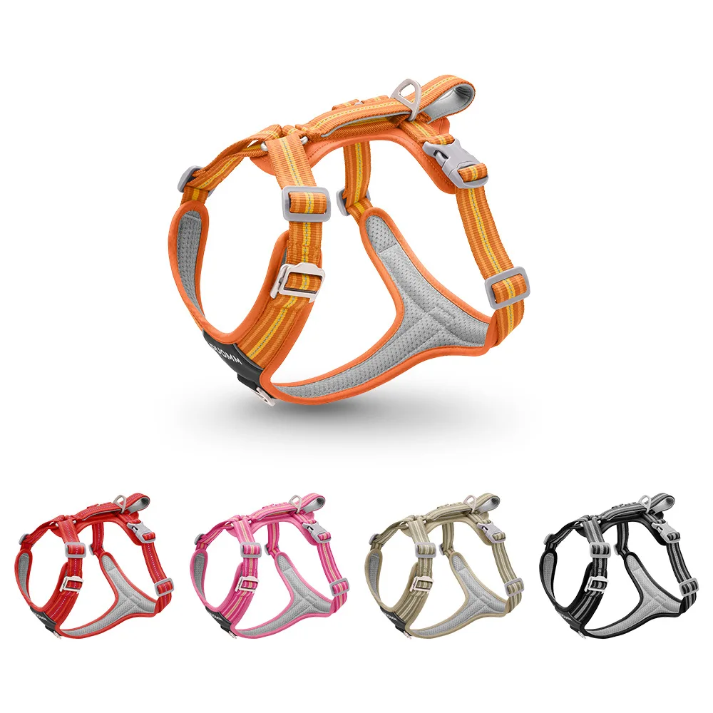 Premium Reflective Dog Harness with Dual Handles & Quick Release Buckle, Adjustable and No-Pull Design