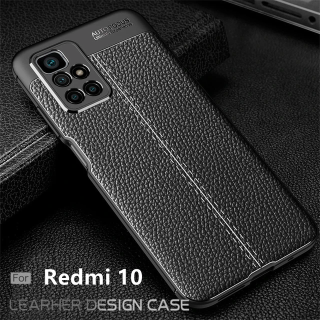 Funda para Xiaomi Redmi 10 2022, carcasa de cuero suave TPU duro PC, funda  de teléfono