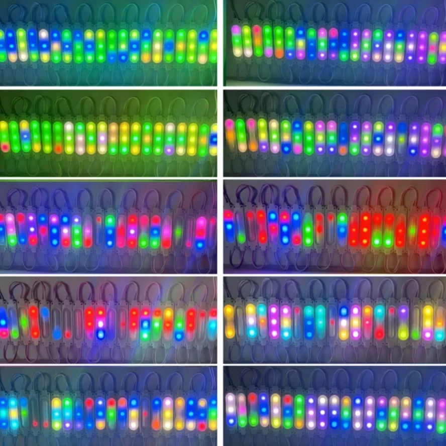RGB Flowing Light Led Module 20/lot 12V Highlight Waterproof IP65 Foldable COB Light Strip Backlight Shop Banner Car Decoration