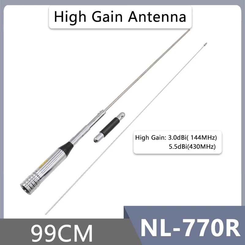Antenne Dual Band UHF/VHF 144/430MHz NL-770R Avec Clip De Montage - Neuf Sans Marque