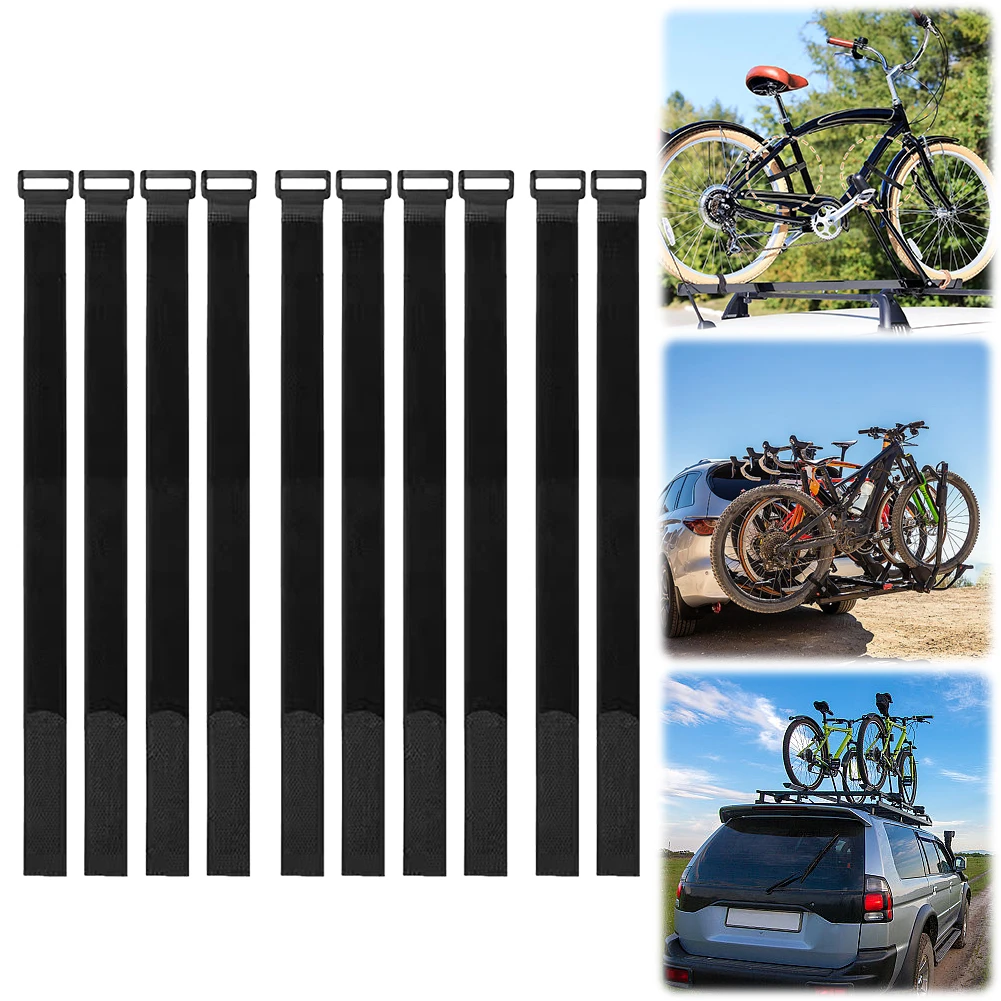 Description Picture 4 of item10 Pieces Bike Rack Straps Adjustable Bicycle Wheel Stabilizer Straps Bike Straps Bicycle Accessories for Transporting Bicycles