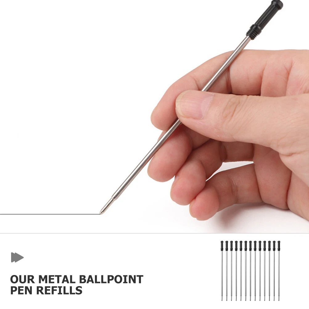 50pcs Pen Refills for Twist Pens Ballpoint Pen Refills Black Refill for Most Metal Ballpoint Pen Black Ink Refill Ballpoint