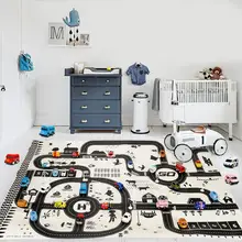 

Multipurpose Attractive Long Service Life Extra-large Baby Road Traffic Playing Rug Baby Play Carpet for Household