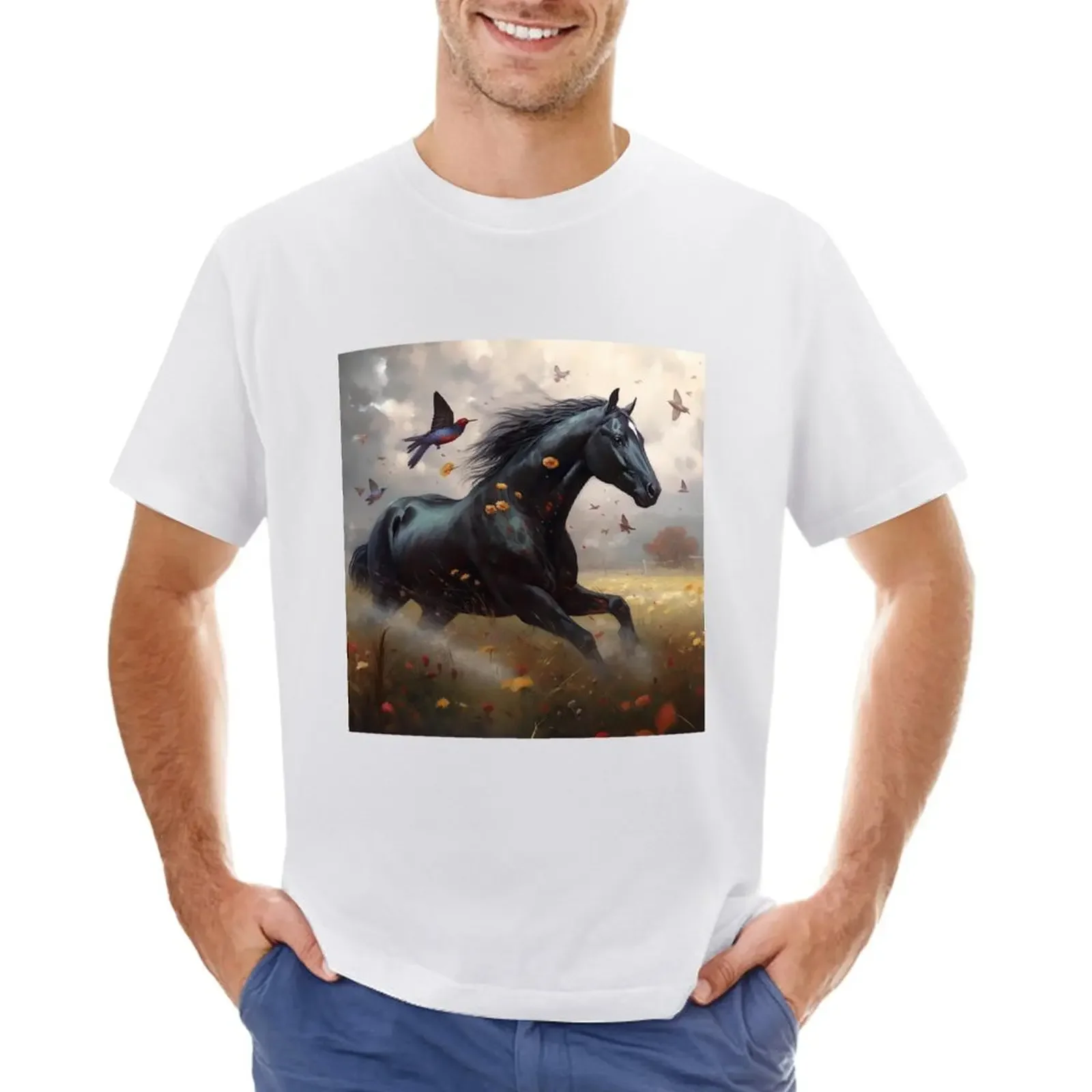 

Black Stallion T-shirt sublime quick-drying vintage clothes slim fit t shirts for men