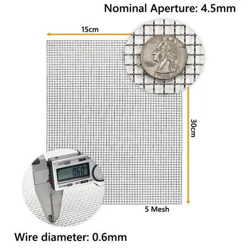 1-5pcs 304 Stainless steel filter screen 4/5/8/20/30/40-400 Mesh Woven Wire High Quality Stainless Steel Screening Filter Sheet - Image 2
