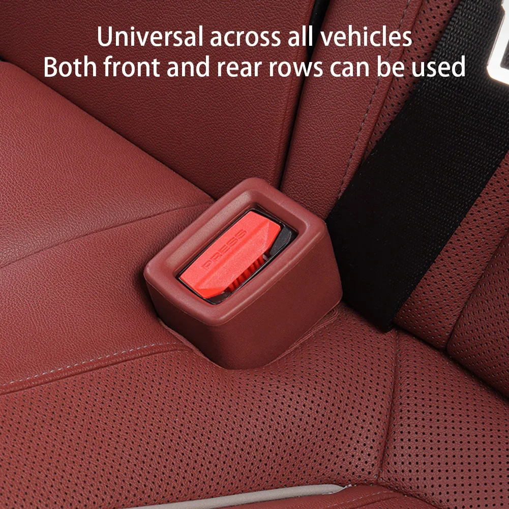 Car Seat Belt Socket Protector Protection Seat Belt Fixed Buckle Upright Device Card Slot Bracket Car Accessories