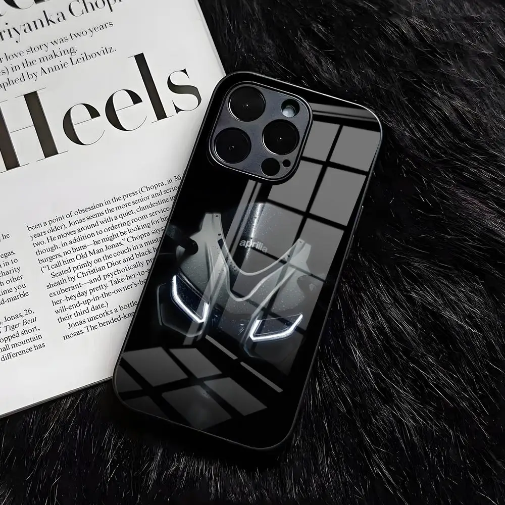 Sleek Black Glass Cover - Premium Mobile Phone Case