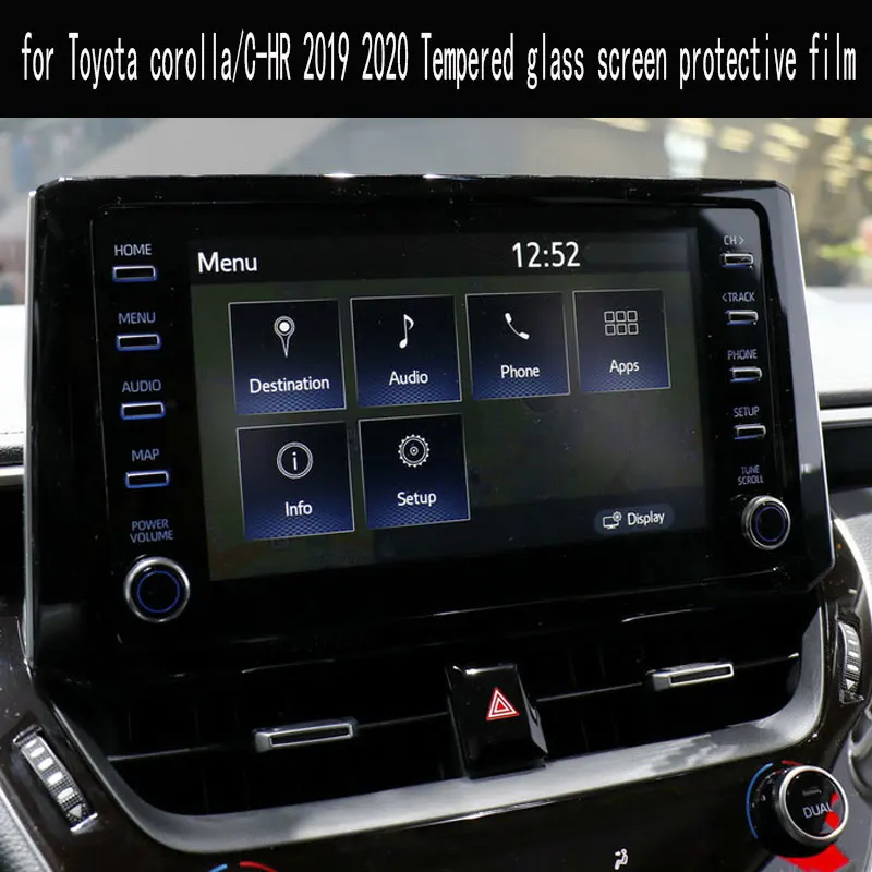 

Tempered glass screen protective film for Toyota corolla/C-HR 2019 2020 8 inch central control display screen stickers