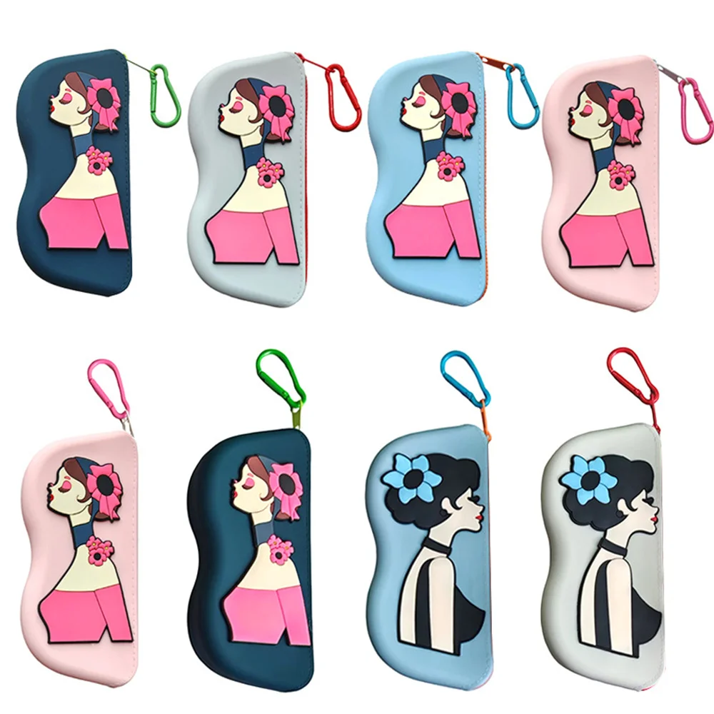 1Pcs Silicone Glasses Bag Small Items Bags Waterproof Eyeglasses Box Cosmetic Coin Bag Dustproof Multifunctional Storage Bags