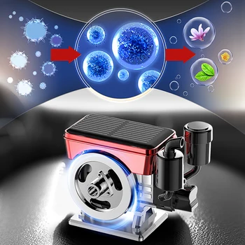 Diffuseur de désodorisant rotatif à énergie solaire pour voiture, simulation de parfum, purificateur de moteur de voiture, décoration intérieure, 2025 1