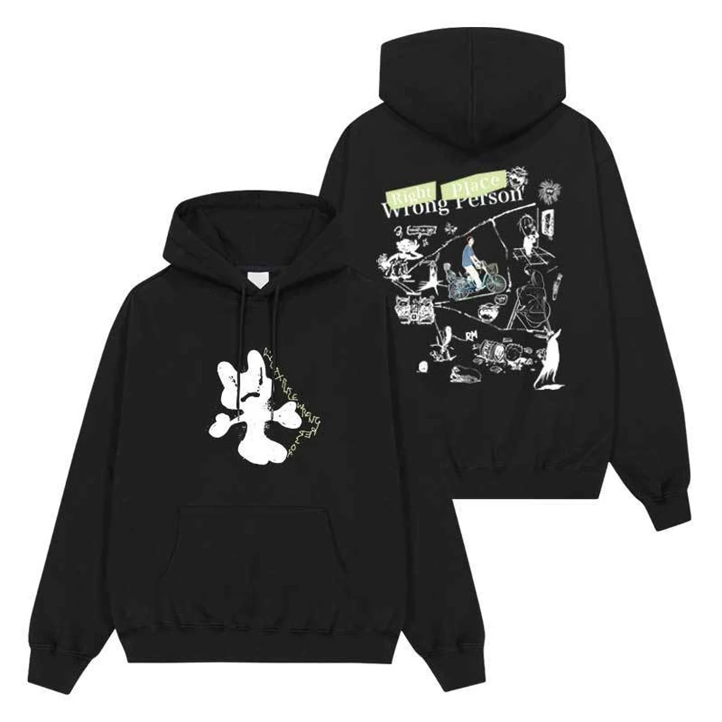 アイドル BTS RM Right Place wrong Person Hoodie Love rm Letter right place wrong person Hoodies Kpop Zipper