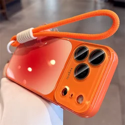 Elegant Gradient Glossy Phone Case with Full Camera Protection and Shockproof Design - iPhone 12 Pro Max (Orange)