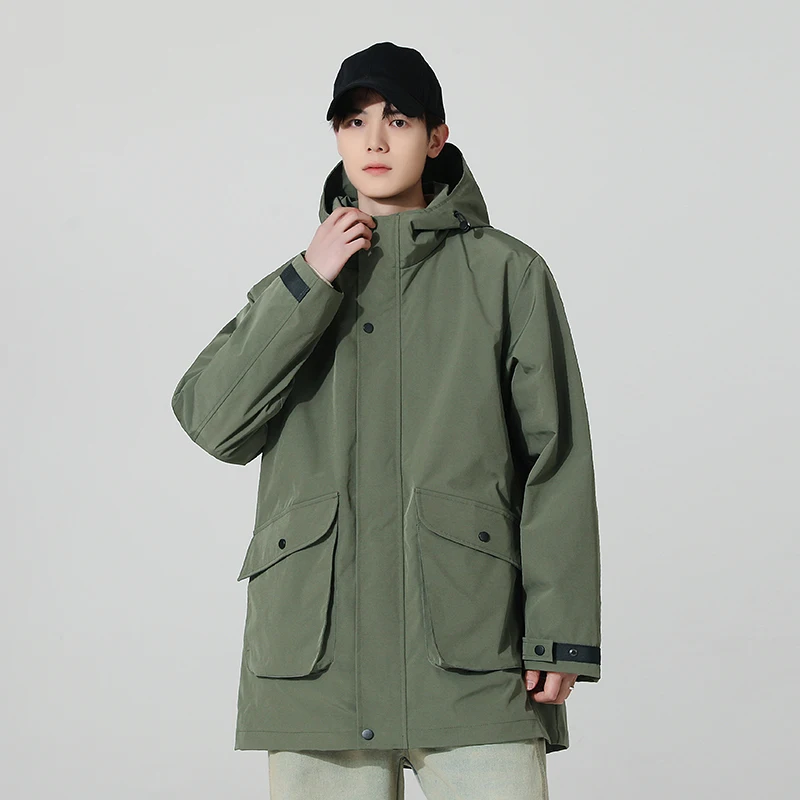 Autumn Men's Windbreaker Jacket Classic Fashion Overcoat Trend Coats Men Casual Windproof Jackets High-Quality Hooded Jacket 8XL