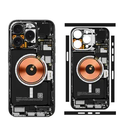 Color - Changing Circuit Design Back Screen Protector & Wrap Sticker Film - iPhone 17