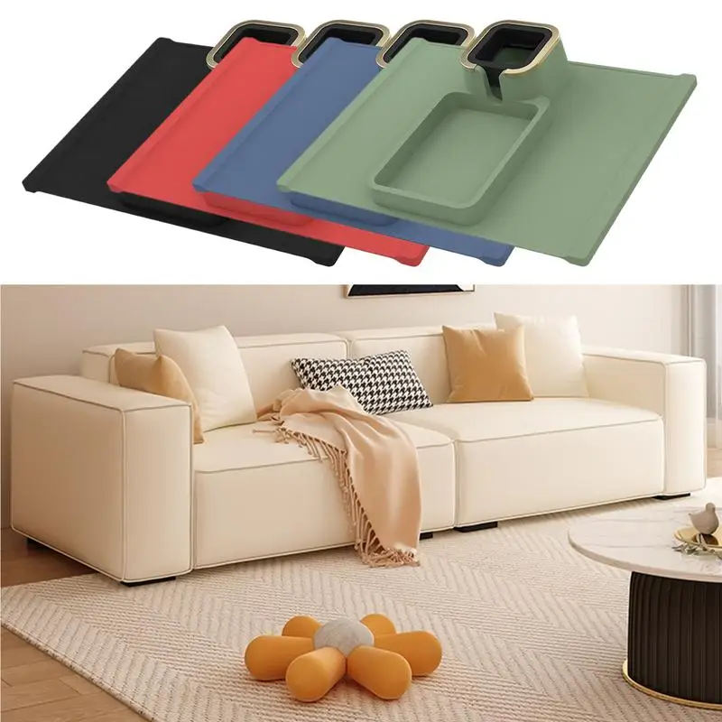 Couch Arm Table Remote Control Organizer Holder For Couch Sofa Armrest Remote Control And Cellphone Organizer Holder For Snacks