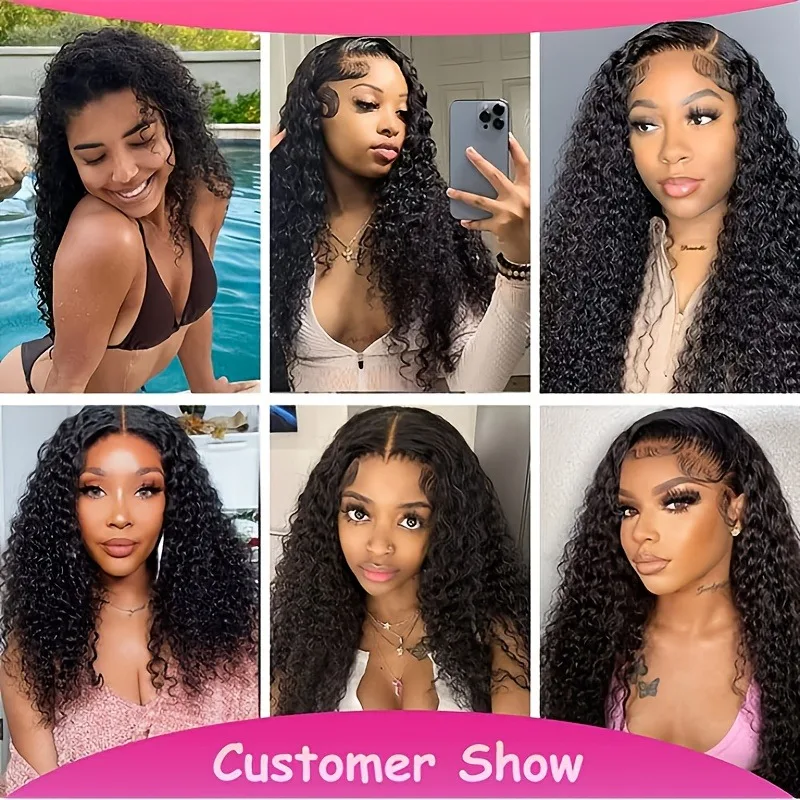 13x6 HD Lace Jerry Curly Burmese Curly Human Hair Wig Wet and Wavy Curly Lace Front Human Hair Wigs For Woman on Clearance Sale 6