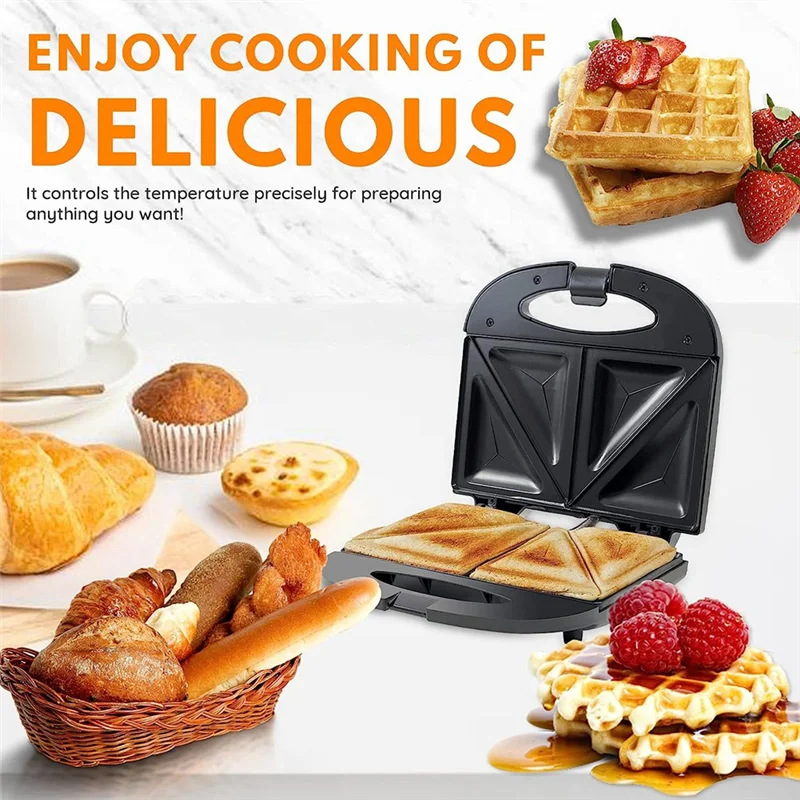 Sandwich Maker Grilled Cheese Machine Tuna,European Household Double Sided Heating Sandwich Maker EU Plug 3