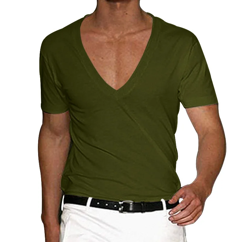 Mens Short Sleeve Slim Fit Casual Tee Shirt