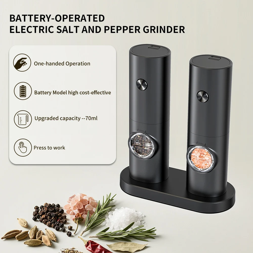 Electric Automatic Mill Pepper And Salt Grinder With LED Light Adjustable Coarseness Partner Manufacturers 4