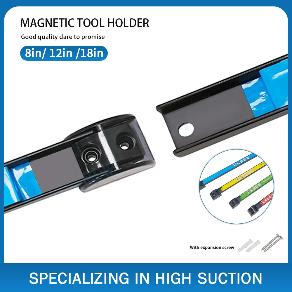 Poderoso Magnetic Faca Titular Tool Bar Organizer Oficina de Garagem Hardware Armazenamento Strip Square 12 18