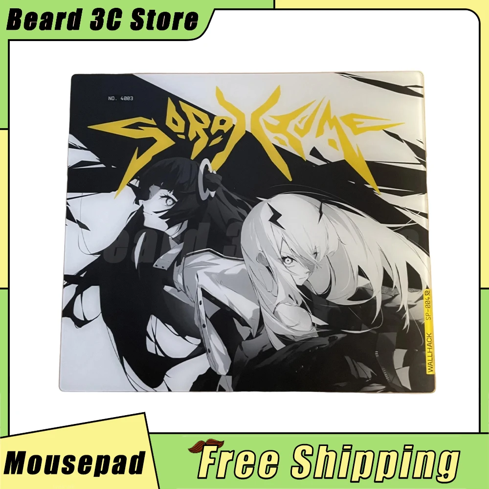 WALLHACK SP‐004 Twins Wallhack SP-004 Twins Skypad Sora & Yume Glass Mousepad