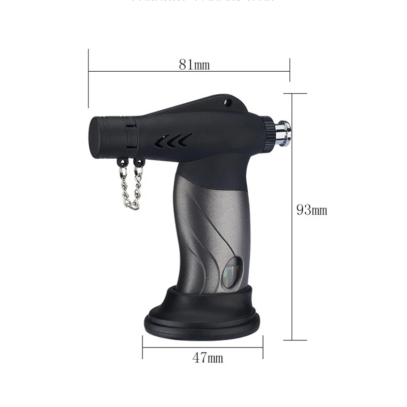 Refillable Kitchen Torch Lighter Table Butane Gas Lighters with Safety Lock and Adjustable Flame for Desserts Creme Brulee BBQ