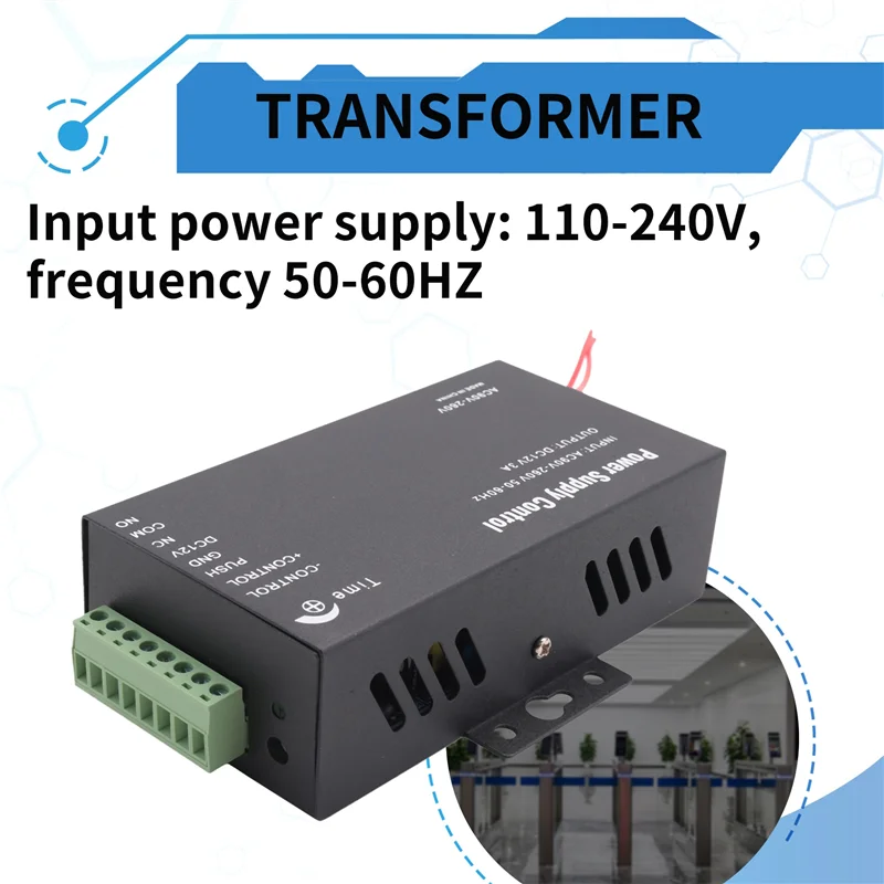 AB53 액세스 제어 전원 공급 장치 변압기 도어 시스템 어댑터 AC110-240V Covertor 시스템 기계 검정색 DC12V 3A