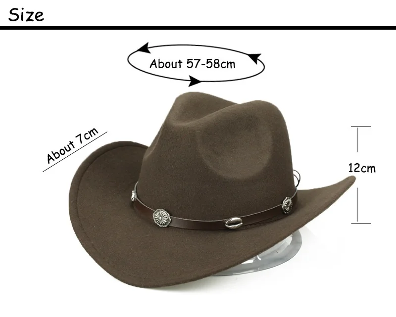 Cowboy Hat Faux Leather Men and Women Travel Caps Fashion Western