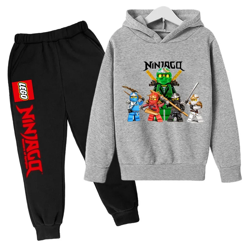 Ninja kidz Boys and girls hoodie and pants two-piece Ninja Boy Spring/Fall casual hooded sweatshirt and sports leggings ins 5