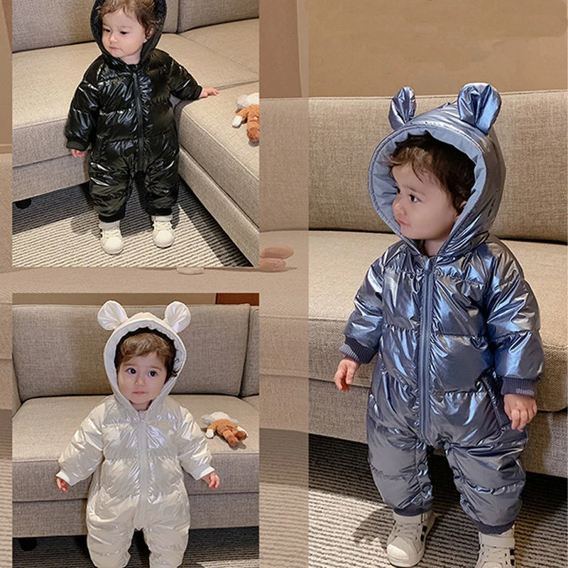 de invierno para bebé, niño y niña Pelele de invierno para, traje de nieve con capucha, ropa de abrigo para bebé de 0 18 meses|Ropa de nieve| -
