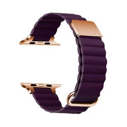 Bracciale in pelle elegante con fibbia magnetica per smartwatch - Bracciale moda donna