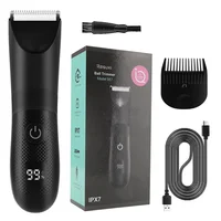 Resuxi 987 Painless Groin & Body Hair Trimmer Skin Safe Trimmer Blade Waterproof Groomer Rechargeable Men USB-C Ball Shaver IPX7 1