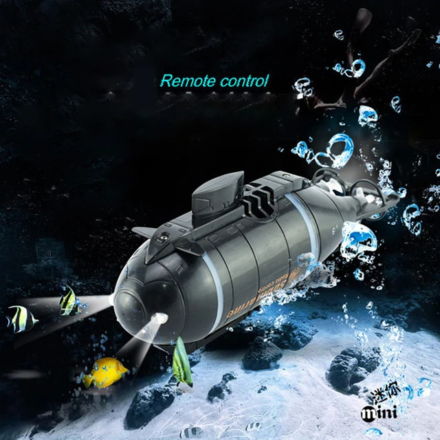 2.4G 6CH Radio Remote Control Double Helix Turbo Powerful Electric Vertical Rise Down Submarine Kids Water Lighting Boat RC Toy 2