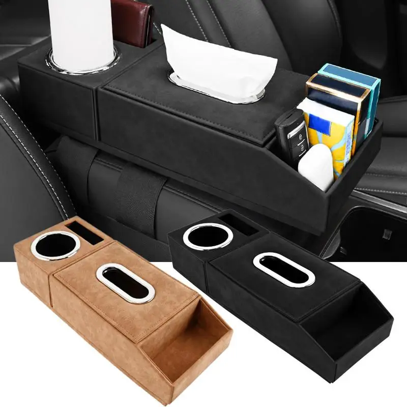 

Car Armrest Water Cup Holder Universal Car Armrest Box Coffee Cup Tissue Holder Rear Seat Increased Elbow Support Cushion Box
