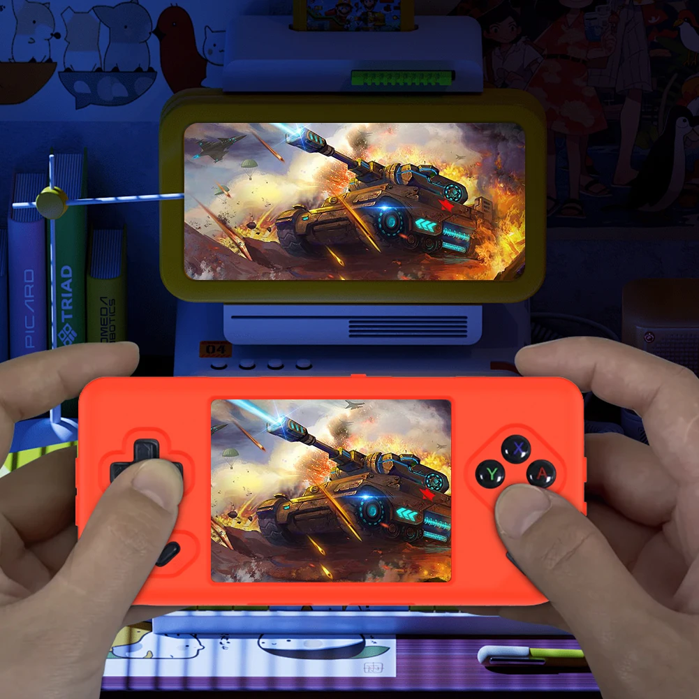 Silicone Full Body Soft Protector Case Anti-Scratch Protective Sleeve Skin Drop-Proof with Lanyard for ANBERNIC RG28XX 2.83inch