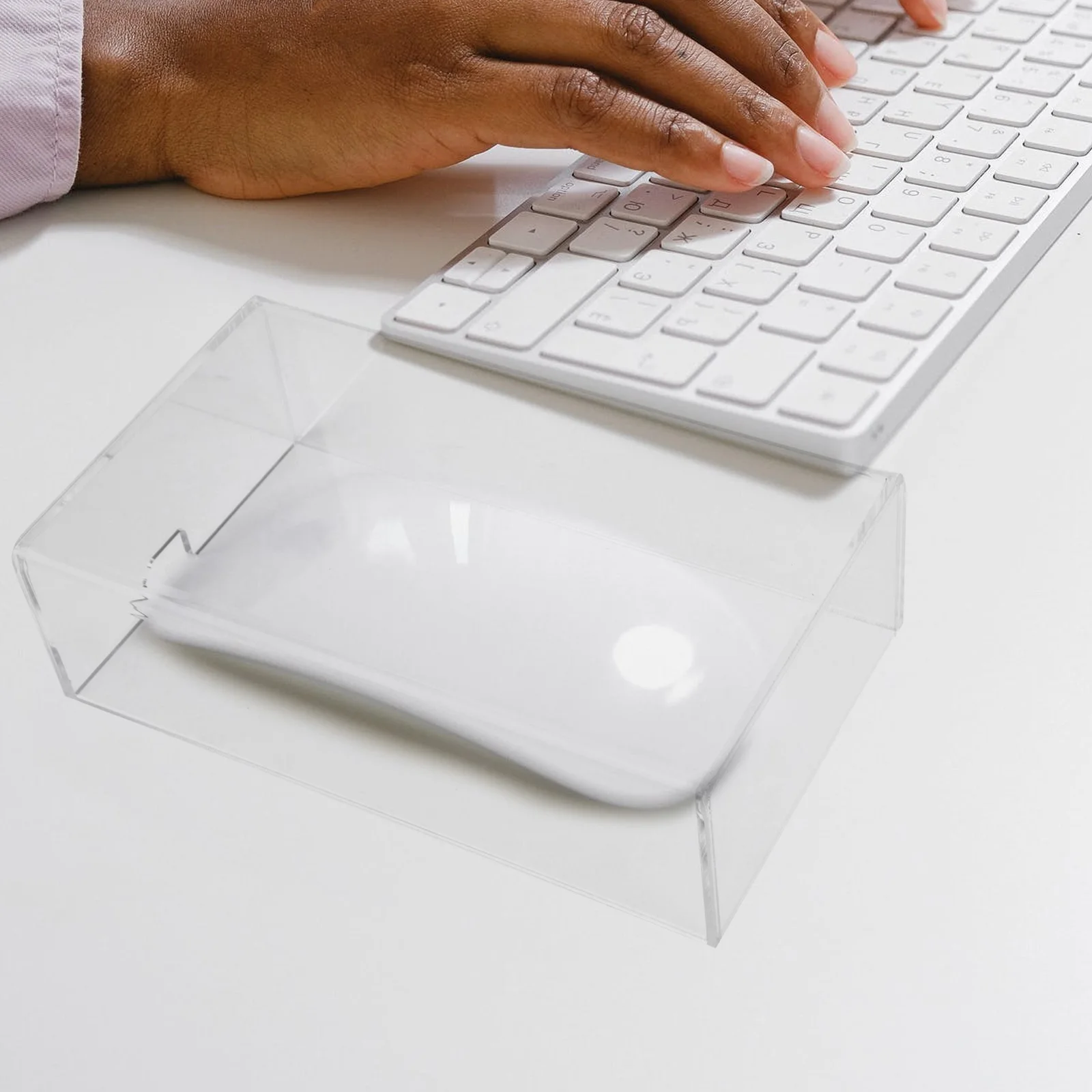 마우스 먼지 커버 케이스 투명 보호 장치 사무용품 실내 책상 보호용 투명 게임용