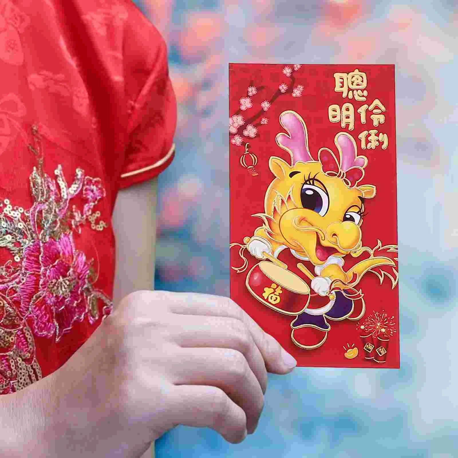

HongBao Chinese Style Red Envelopes New Year Money Packets Lucky Money Bags Red Envelopes Pockets (Mixed Style)