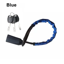 Universal Anti - Theft Safety Belt Buckle Lock with Durable Steel Wire Rope (Blue)