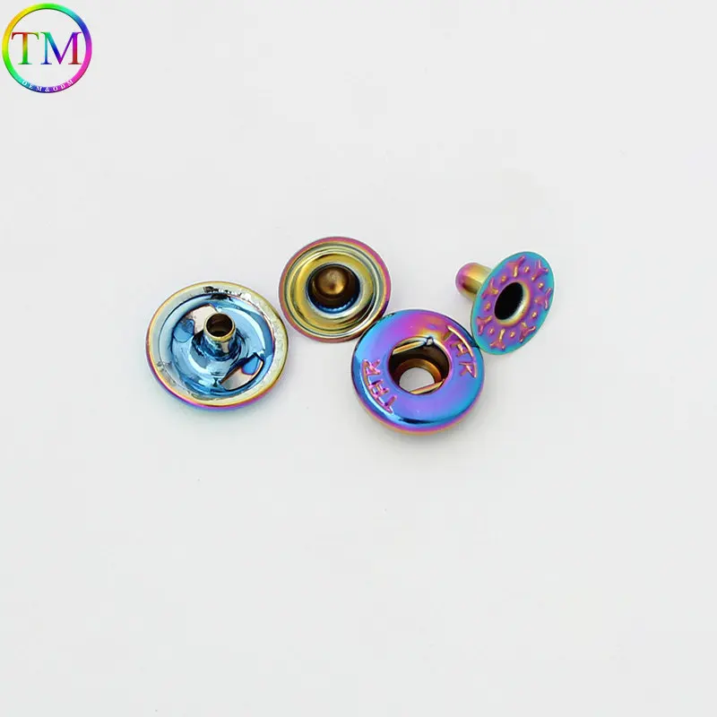 20-100 Pieces Multi-Color Snap Fasteners Metal Snaps Rivets Stud Leather Bag Clothes Jacket Repair Rivet Diy Accessories