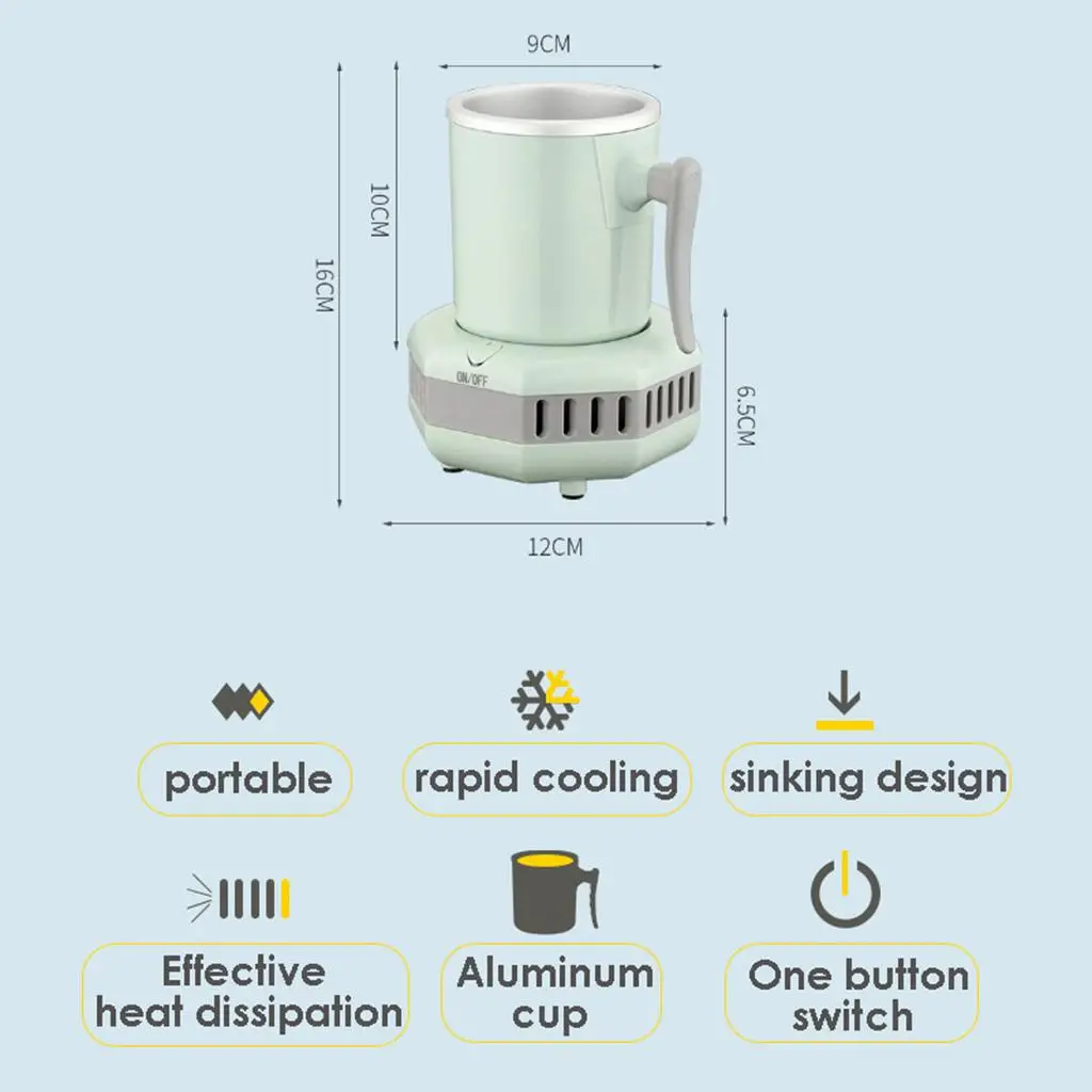 Electric Summer Drink Cooler Kettle Drink Chiller Portable Quick Electric Beverage Cup Cooler Ice Making for Milk Coffee