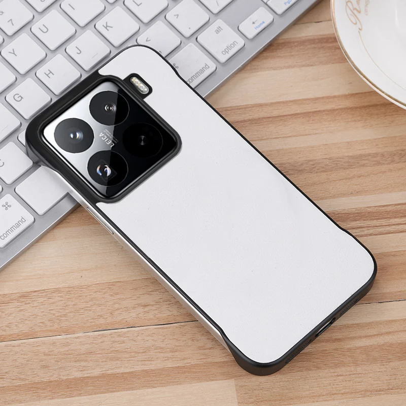 Premium Soft PU Leather Frameless Shockproof Phone Case with Hard PC Protection